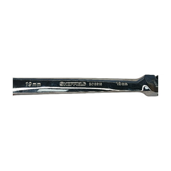 钢盾 SHEFFIELD S018919 公制精抛光活头棘开两用快扳19mm