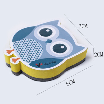 VIZ-PRO(威瀑) 卡通磁性白板擦套装 创意可爱表情动物磁吸黑板擦刷白板笔可擦白班擦 4个装/猫头鹰
