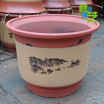 特大号落地紫砂陶瓷花盆红砂紫砂花盆客厅花卉绿植粗砂花盆碧湘园艺