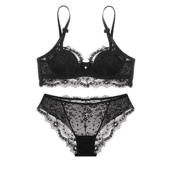 secret)维密高端文胸套装性感蕾丝小胸聚拢本命年红色薄款透气欧美大