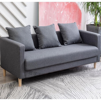 小户型布艺沙发出租屋公寓双人沙发12米简易卧室阳台两人位沙发青灰色