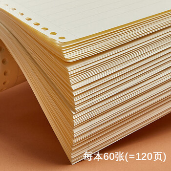 文谷(Wengu)a4活页纸替芯 活页本活页夹/网格活页笔记本/方格内芯30孔60张 A460-2