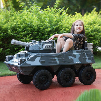 萨玛特 装甲车儿童电动车四轮可坐儿童电动汽车儿童汽车可坐人玩具车