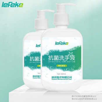 秝客抗菌洗手液500ml*2瓶 水洗樱花香型消毒液家用学校灭菌清洁按压瓶