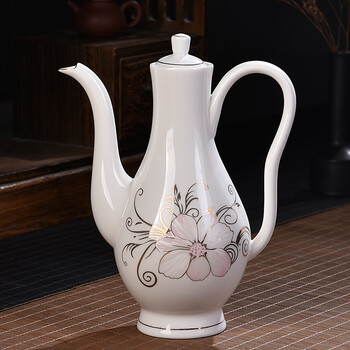 千德骏陶瓷酒壶仿古创意仿古分酒器中式分酒壶家用白酒陶瓷酒具酒杯青