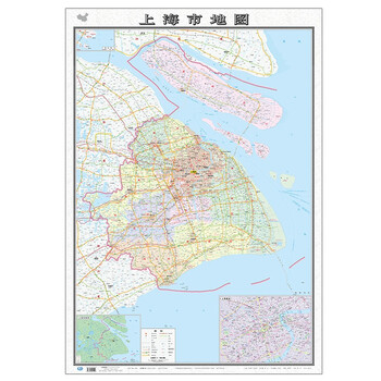 2022年新 上海市地图 约1.1米*0.8米 政区交通地形