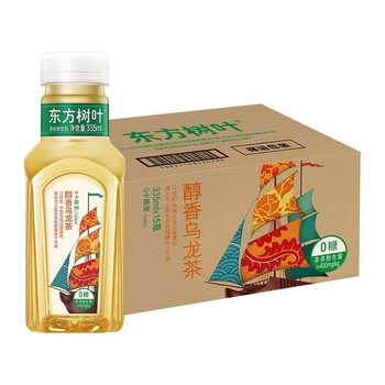 农夫山泉东方树叶桂花乌龙335ml*15瓶装无糖茶饮料 醇香乌龙茶335ml*