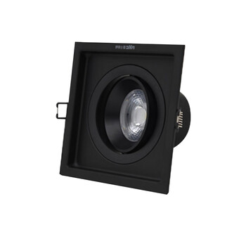 黑壳单头13x13暖黄 nled5851a 1*9w斗胆灯led射灯嵌入式筒灯cob格栅灯