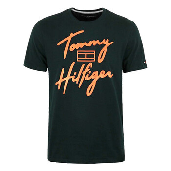 tommyhilfiger汤米希尔费格t恤男草写logo圆领短袖奢侈品男装78j3223