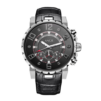 七夕礼物送男友亨积angie新款手表男士潮流多功能大表盘石英表精钢