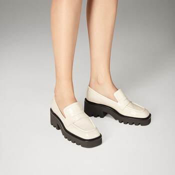 patricia/帕翠亚西班牙原产2022秋冬超轻环保厚底手工缝制纯皮乐福鞋