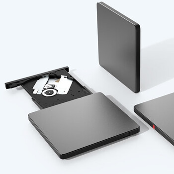 联想（Lenovo）TX800 外置光驱 超薄外置DVD刻录机 24倍速 高速移动光驱 Type-C+USB双接口