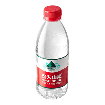 农夫山泉饮用水 饮用天然水普通装380ml*24瓶 整箱装塑膜包装随机