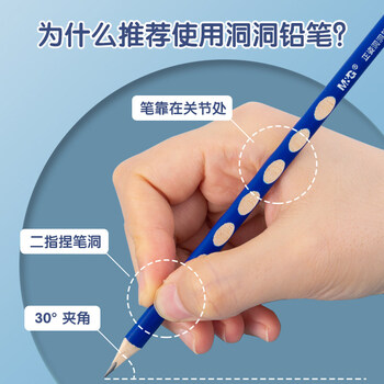 晨光(M&G)文具 2B洞洞铅笔12支 小学生练字铅笔 儿童正姿矫姿 三角木杆铅笔 沾顶易抓握AWP30717 晨光(M&G)文具 2B洞洞铅笔12支 小学生练字铅笔 儿童正姿矫姿 三角木杆铅笔 沾顶易抓握AWP30717