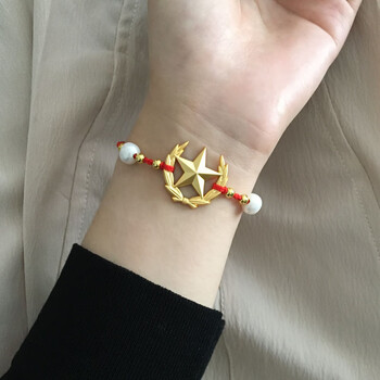 虔生缘chansunrun领花军恋手链手工编织五角星饰品兵哥哥送女友军嫂