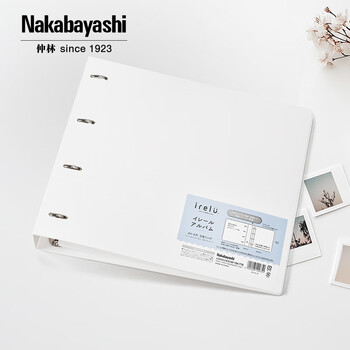Nakabayashi仲林NCL票夹收纳册九宫格3寸5寸活页卡册大容量IRL-AL-W 240枚拍立得尺寸替芯