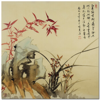 《春风又绿江南岸》可合影 附赠品06拍卖已结束山东省美协 工笔画家