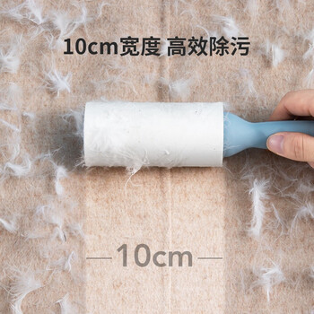 LYNN通用型粘毛卷纸10cm6卷360撕粘毛器替换纸滚筒沾毛滚纸芯猫毛神器