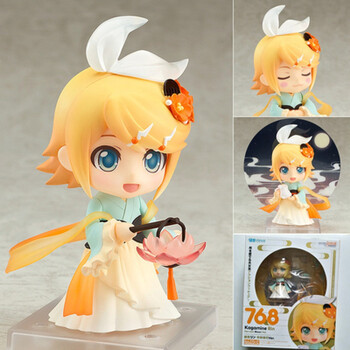 粘土人镜音双子中秋明月768镜音铃769镜音莲q版换脸公仔手办768镜音铃