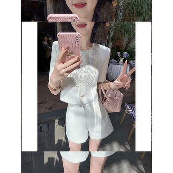 服饰内衣>女装>女装套装>赫莘>赫莘山本裤女夏季高个子2024年新款白色