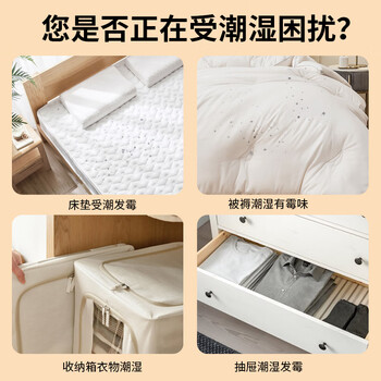 MISFIT自粘式干燥剂15g*10包家用衣柜被褥防潮除湿包吸湿平放式不返渗