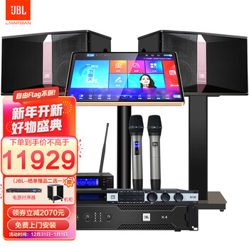 JBL 家庭ktv音响套装 家用卡拉OK点歌机一体机 酒吧舞台影院包厢专业功放音箱设备组合 10寸升级版套装
