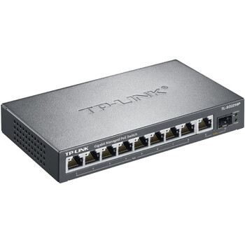 普联（TP-LINK）TL-SG2210P 云交换 10口全千兆Web网管 云管理PoE交换机 8PoE口+1千兆口+1千兆SFP 企业级分流器