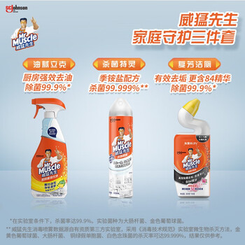 威猛先生 油污清洁剂 650g+650g替换装 柠檬香 厨房重油污净 强力去油污 威猛先生 油污清洁剂 650g+650g替换装 柠檬香 厨房重油污净 强力去油污