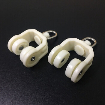 老式窗帘滑轮走轮吊轮滚轮弯轨轮子轨道挂钩轮大弯轮轨道配件10个