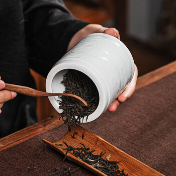 金镶玉景德镇茶叶罐 黄守良手作便携家用茶罐密封罐储存罐 清明上河图