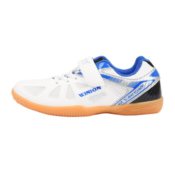 莹恋WINION严选 乒乓球鞋儿童款男童女童起点透气防滑运动鞋白蓝32