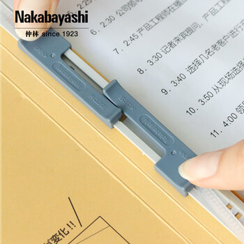 Nakabayashi仲林纸质文件夹A4/B5可拆卸收纳册背幅可调大容量文件收纳资料册文具办公用品 A4 绿色加大-1000张