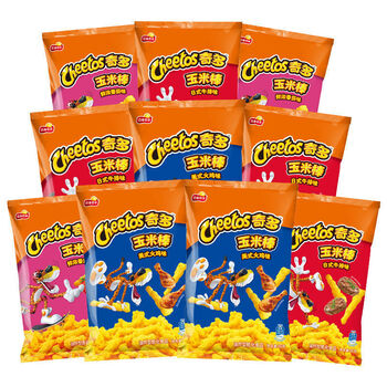 奇多玉米棒50g612包多口味粟米棒儿童休闲小吃零食混合口味5包尝鲜装