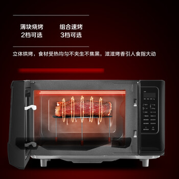 松下（Panasonic）20L家用平板式双烤微波炉五档火力童锁模式微烤一体机NN-GF2000