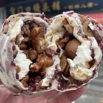 宫门口馒头铺红豆卷老北京网红麻酱糖花卷粘豆包加热即食招牌贝勒红豆