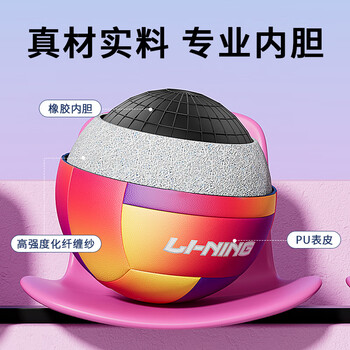 李宁排球5号中考比赛学生专用排球成人儿童男女硬排软皮训练专用排球