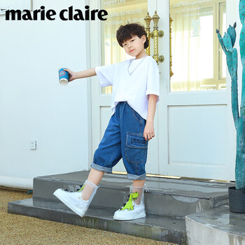 MARIE CLAIRE儿童雨鞋套男童女童耐磨防水防滑水鞋学生中高筒雨靴开学必备