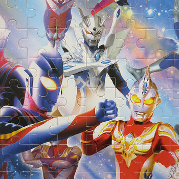 迪宝乐奥特曼拼图立体3模型玩具6岁以上100片儿童益趣大号的40片赛罗