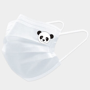 新品熊猫口罩国宝熊猫吃竹子口罩定制三层可爱个性创意卡通印图案熊猫