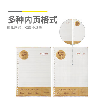 晨光（M&G）B5活页本替芯60张作文400格meeboki双倍速滑活页纸笔记本加厚内页HB5656T 1包