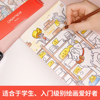 凯兰帝（CARANd'ACHE）瑞士卡达色彩铁盒水性彩铅18色彩色铅笔专业美术套装瑞士卡达1285718美术写生