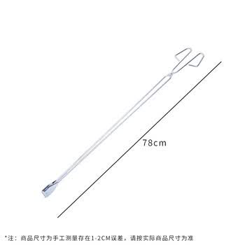 觅时光不锈钢垃圾夹子夹拾物器电镀不锈钢取物器火钳碳夹环卫垃圾钳78cm