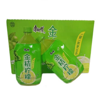 康师傅金桔柠檬果味饮料1l*6瓶装金桔柠檬果汁大瓶1000ml水果饮品