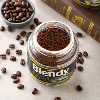 AGFBlendy无蔗糖速溶黑咖啡粉80g绿罐原味雾干造粒提神原装进口