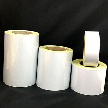 30公分加宽交通反光膜防撞柱子电线杆纯色警示电力标识反光贴 白色