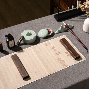 張小鳳文房四宝套装高档毛笔套装笔墨纸砚套装砚台镇尺印章书法礼物书法套装新年礼盒