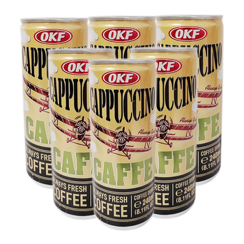 okf 韩国进口 咖啡味饮料 240ml瓶 即饮网红黑咖啡饮料 罐装 饮品 6