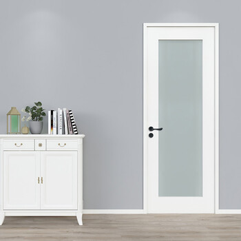 千年舟实木复合烤漆门室内木门卧室门房门定做厨卫混油漆玻璃门矿石白