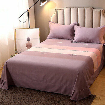 纯棉加厚床单全棉磨毛被单印花大床单床上用品铺床单子缤纷粉直角床单