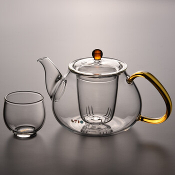 从简加厚玻璃泡茶壶带内胆煮茶器小号家用茶壶耐高温煮茶壶 h-04茶壶